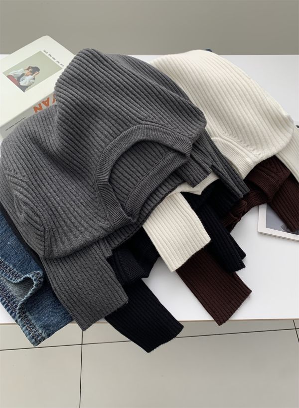 休閒坑條圓領保暖打底衫-4色 休閒坑條圓領保暖打底衫-4色