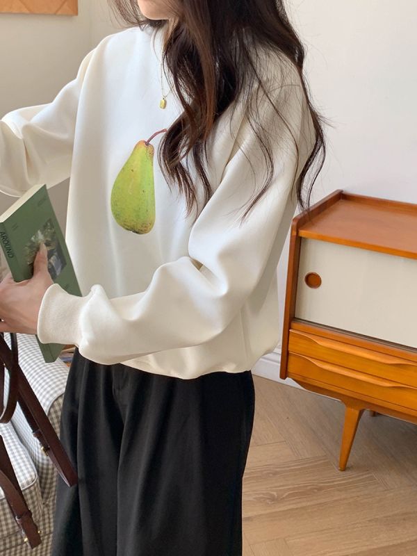 水果印花圓領好穿棉衣-5色 水果印花圓領好穿棉衣-5色