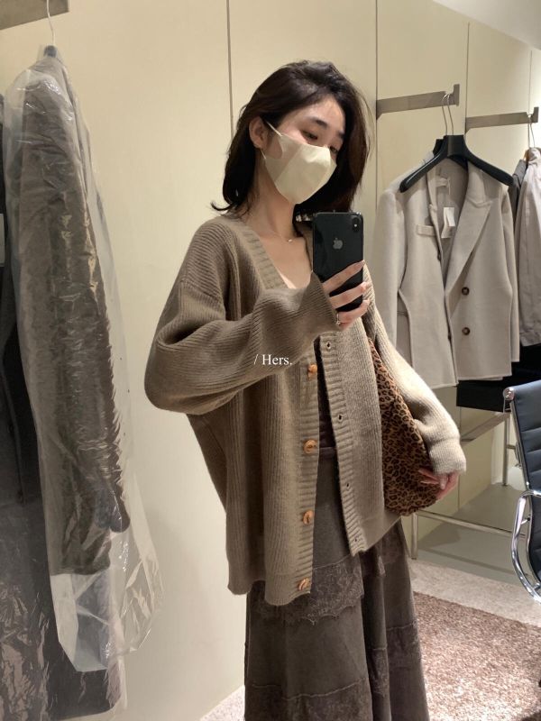 簡約風寬鬆顯瘦保暖開衫-3色 簡約風寬鬆顯瘦保暖開衫-3色