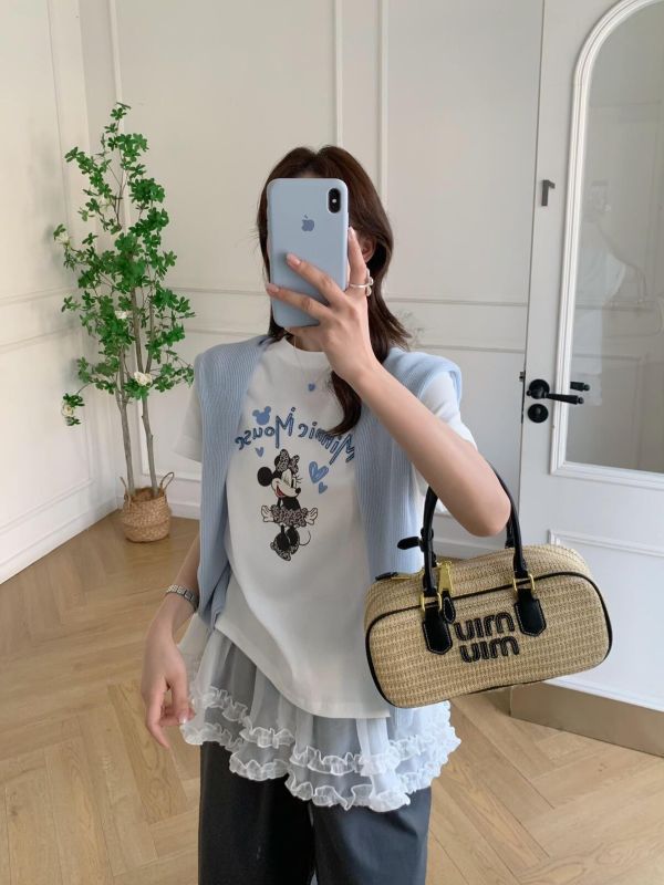 百搭可愛卡通質感印花T恤-2色 百搭可愛卡通質感印花T恤-2色