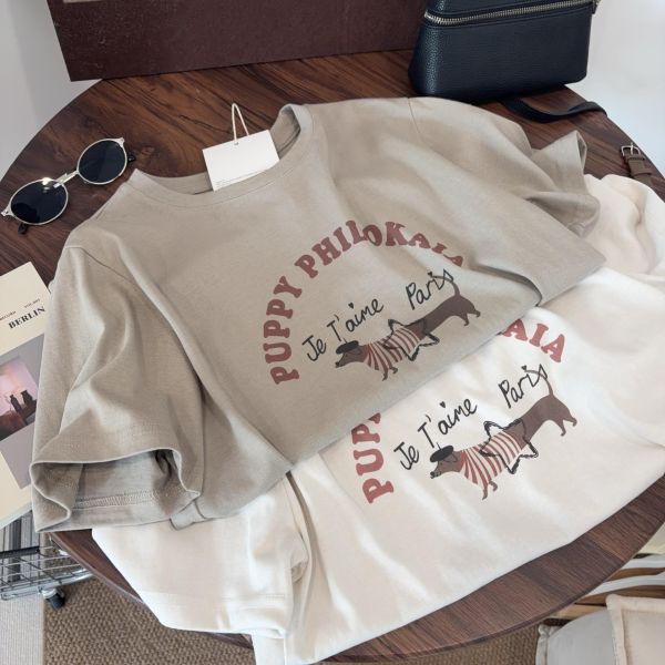 可愛狗狗印花寬鬆休閒上衣-2色 可愛狗狗印花寬鬆休閒上衣-2色