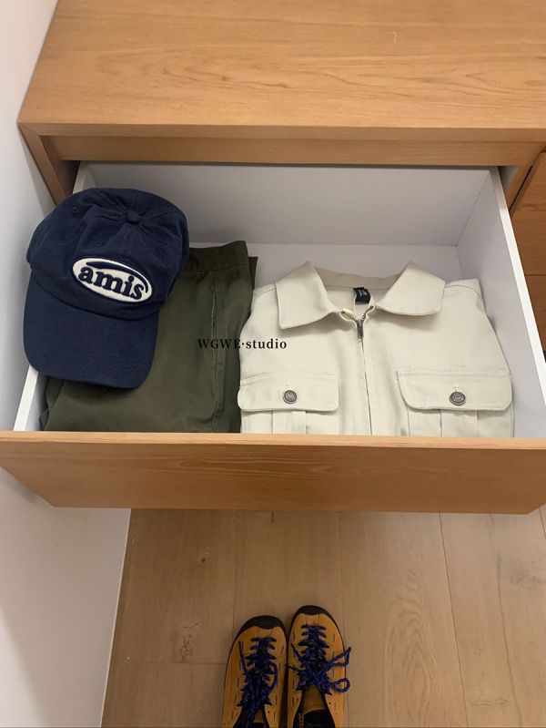 美式復古斜紋修身口袋拉鏈工裝外套 美式復古斜紋修身口袋拉鏈工裝外套