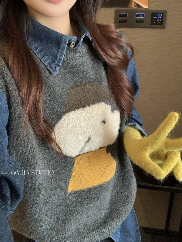 韓系疊穿背心+寬鬆休閒牛仔襯衫兩件套-4樣式 韓系疊穿背心+寬鬆休閒牛仔襯衫兩件套-4樣式