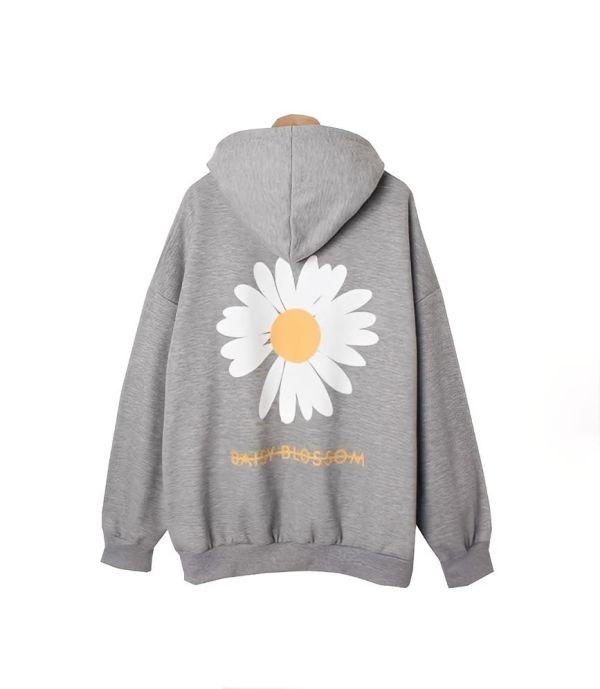 雛菊率性口袋內刷毛帽T-3色 雛菊率性口袋內刷毛帽T-3色