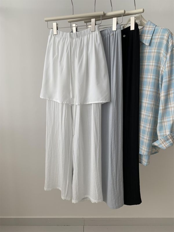 慵懶寬鬆棉麻輕薄透氣直筒涼涼褲-4色 慵懶寬鬆棉麻輕薄透氣直筒涼涼褲-4色