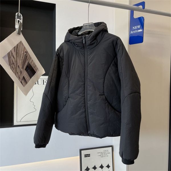 保暖連帽輕盈鋪棉寬鬆休閒外套-2色 保暖連帽輕盈鋪棉寬鬆休閒外套-2色