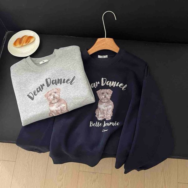 圓領日常休閒狗狗印花棉t-3色 圓領日常休閒狗狗印花棉t-3色