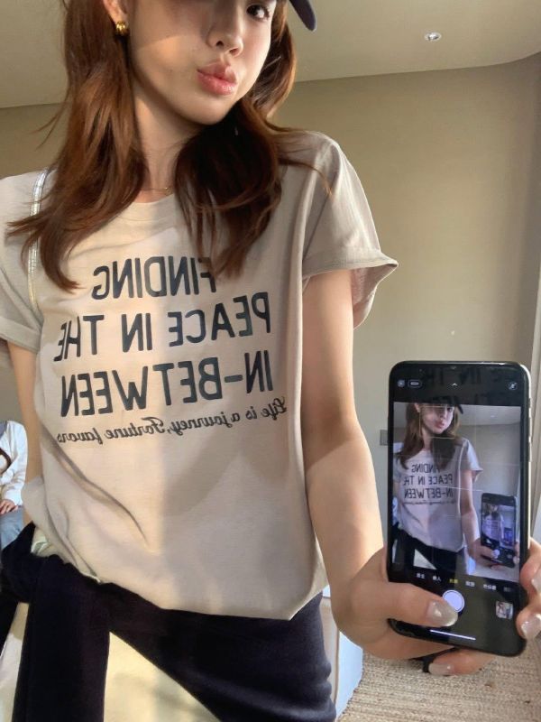 薄款減齡字母棉T-5色 薄款減齡字母棉T-5色