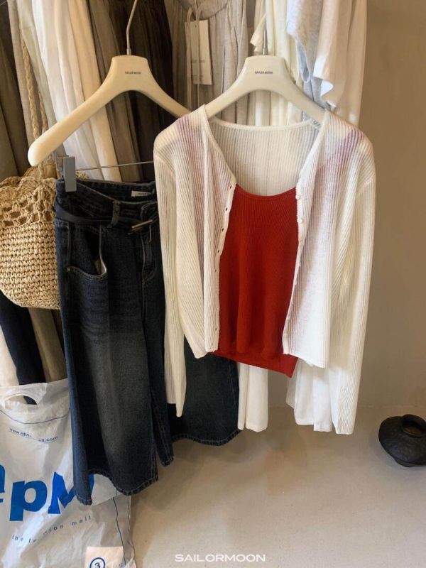 多色 鏤空薄款百搭針織開衫 多色 鏤空薄款百搭針織開衫