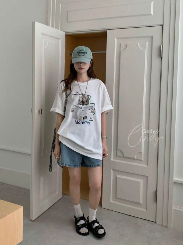 超Q 趣味喵星人讀報T-4色 超Q 趣味喵星人讀報T-4色