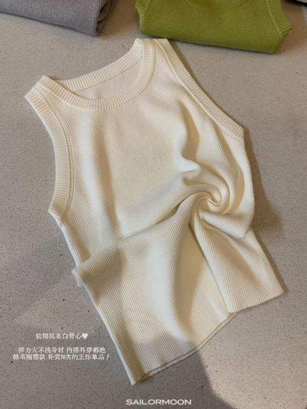 休閒風清新設計感無袖針織背心-6色 休閒風清新設計感無袖針織背心-6色