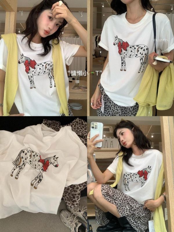 抽象手繪T斑馬抽象感舒適上衣 抽象手繪T斑馬抽象感舒適上衣