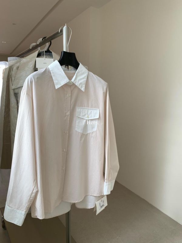 日常簡約高知細條紋口袋襯衫上衣-3色 日常簡約高知細條紋口袋襯衫上衣-3色