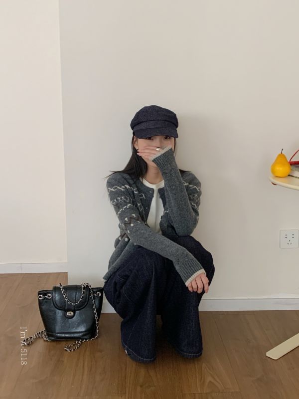 氣質文藝費爾島針織開衫-3色 氣質文藝費爾島針織開衫-3色