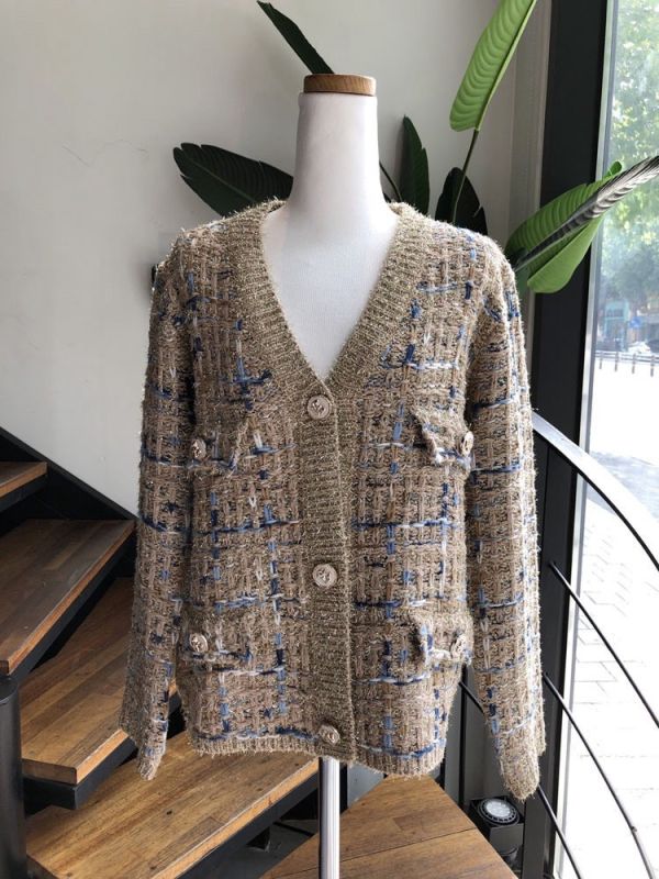 Korea 氣質寬鬆小香風針織外套-3色 Korea 氣質寬鬆小香風針織外套-3色