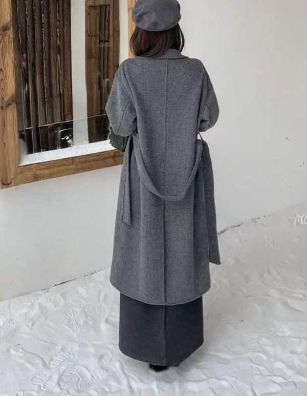 Korea 高級感翻領羊絨大衣-4色 Korea 高級感翻領羊絨大衣-4色