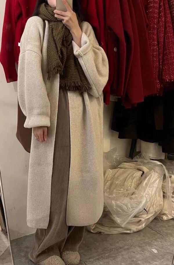 簡約風柔軟百搭寬鬆顯瘦長版針織開衫-4色 簡約風柔軟百搭寬鬆顯瘦長版針織開衫-4色