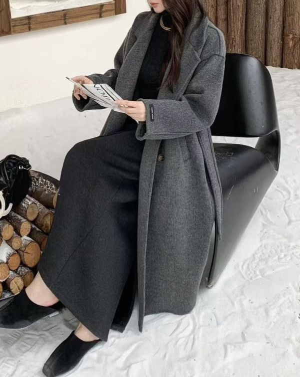 Korea 高級感翻領羊絨大衣-4色 Korea 高級感翻領羊絨大衣-4色