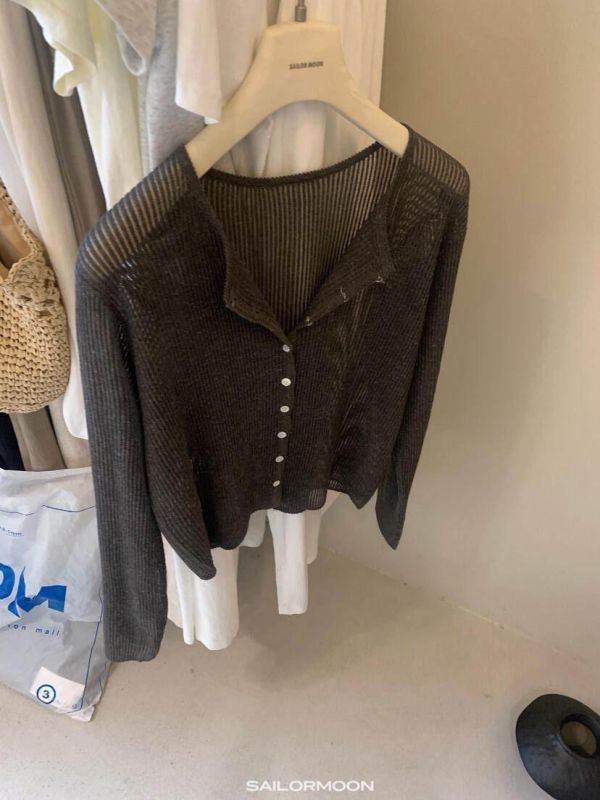 多色 鏤空薄款百搭針織開衫 多色 鏤空薄款百搭針織開衫