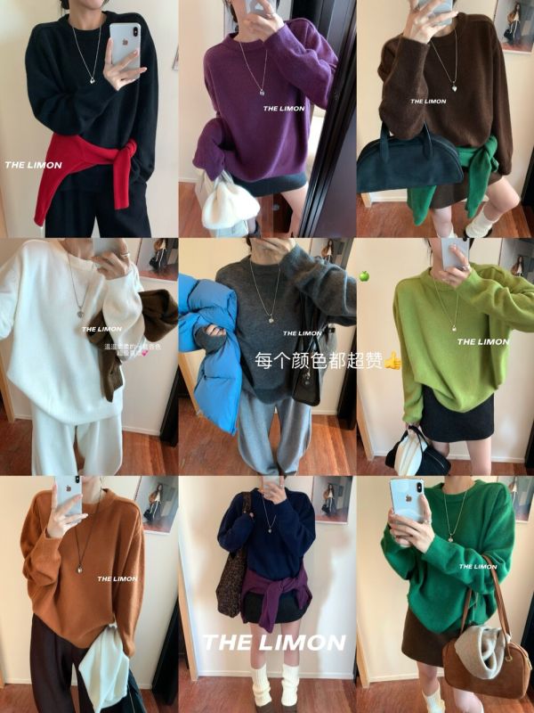 每個顏色都好看 簡約圓領針織上衣-11色 每個顏色都好看 簡約圓領針織上衣-11色