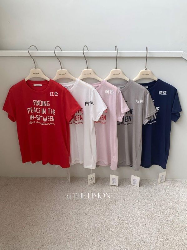 薄款減齡字母棉T-5色 薄款減齡字母棉T-5色