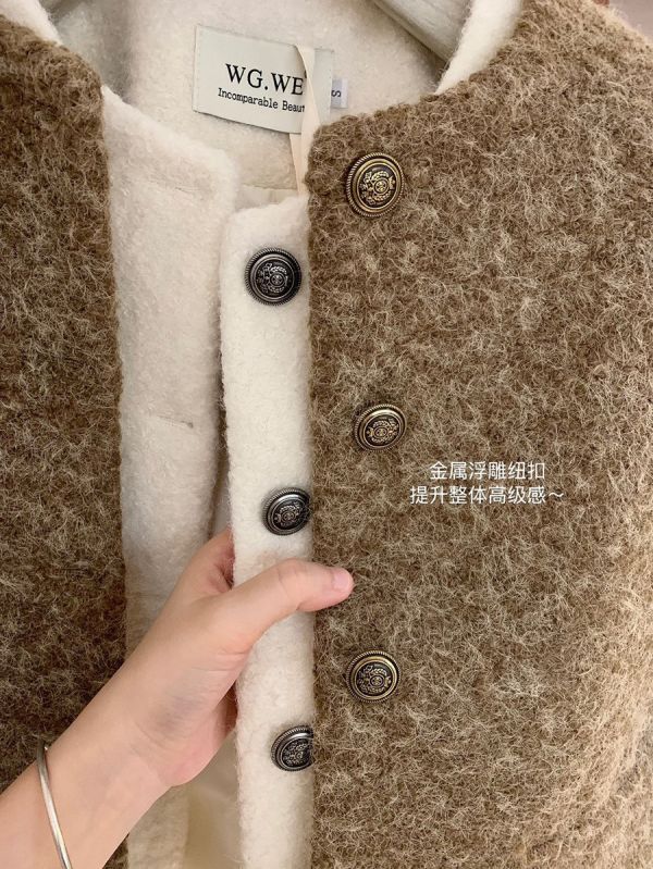 毛呢小香風韓系千金加厚上衣外套-4色 毛呢小香風韓系千金加厚上衣外套-4色