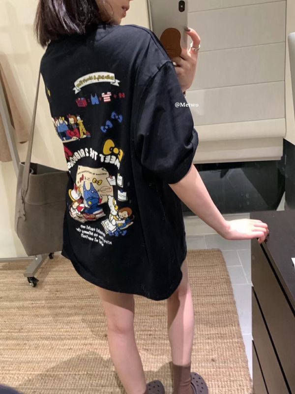 休閒風kitty貓系列卡通寬鬆t恤 休閒風kitty貓系列卡通寬鬆t恤