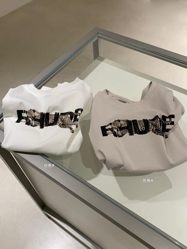 設計感收腰字母印花T-2色 設計感收腰字母印花T-2色