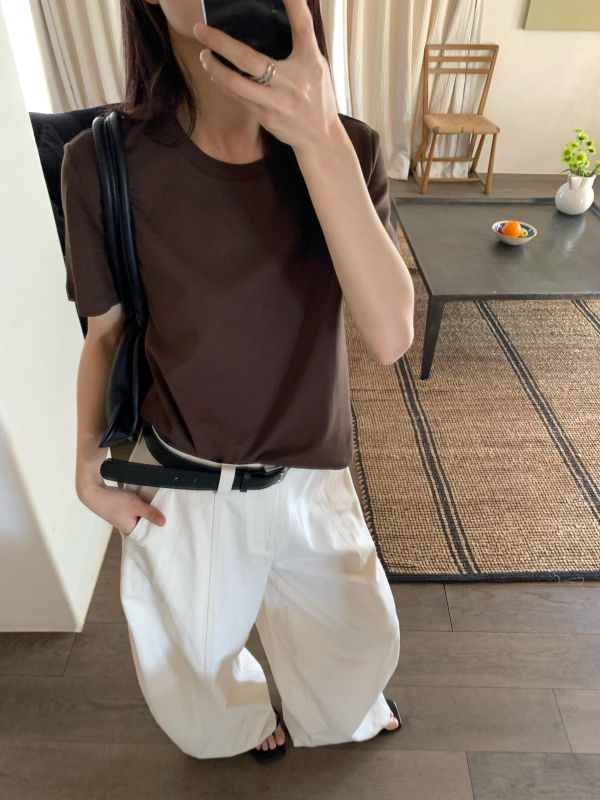 韓系基礎款百搭彈力短袖T恤-15色 韓系基礎款百搭彈力短袖T恤-15色