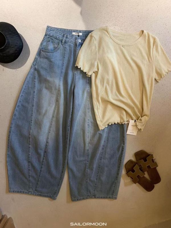 簡約百搭木耳邊針織薄款上衣-3色 簡約百搭木耳邊針織上衣-3色