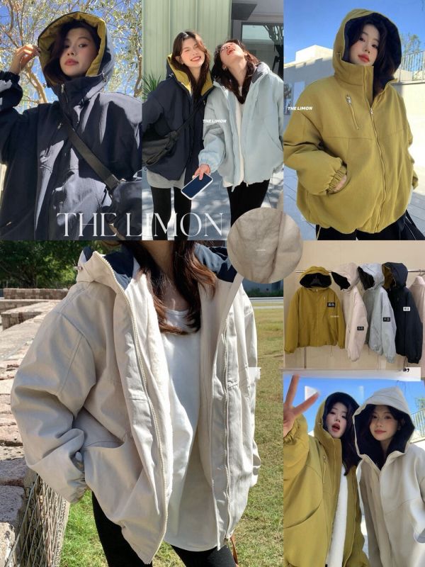 甜酷衝鋒衣 加絨加厚保暖外套-4色 甜酷衝鋒衣 加絨加厚保暖外套-4色