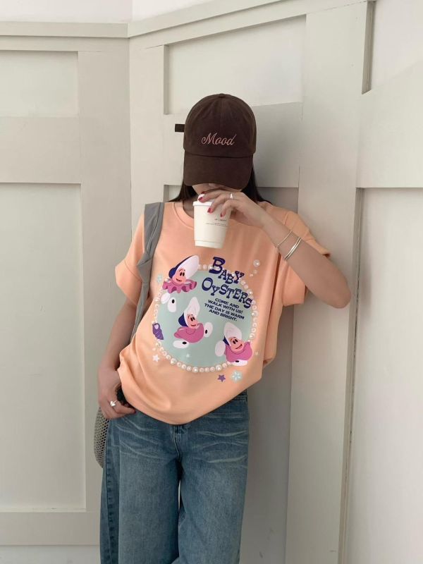 可愛牡蠣寶寶珍珠上衣-5色 可愛牡蠣寶寶珍珠上衣-5色