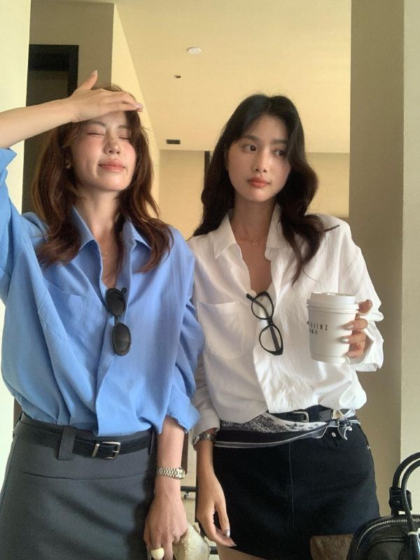 鬆弛感寬鬆翻領百搭襯衫-6色 鬆弛感寬鬆翻領百搭襯衫-6色