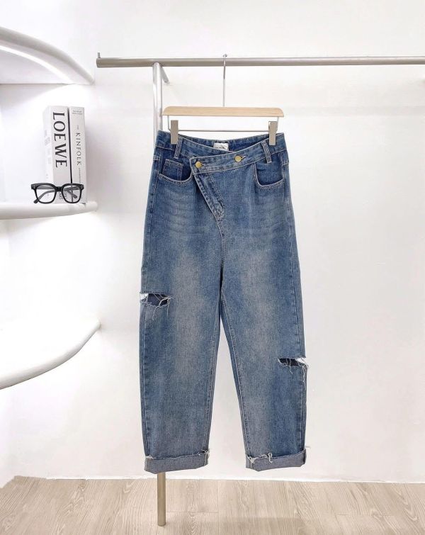 造型雙扣割破男友褲 造型雙扣割破男友褲