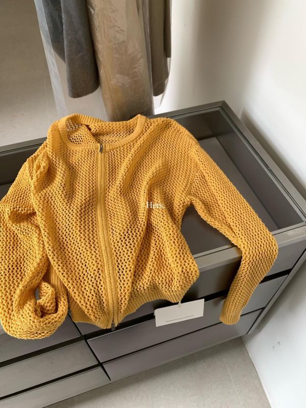 夏日慵懶風鏤空質感拉鍊針織開衫-4色 夏日慵懶風鏤空質感拉鍊針織開衫-4色