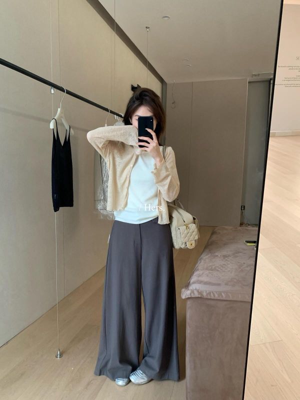 法式溫柔風微透減齡氣質V領開衫-4色 法式溫柔風微透減齡氣質V領開衫-4色