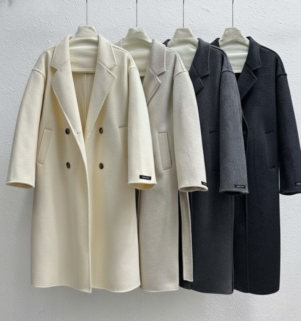 Korea 高級感翻領羊絨大衣-4色 Korea 高級感翻領羊絨大衣-4色