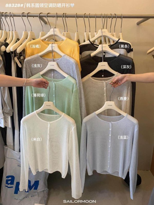 多色 鏤空薄款百搭針織開衫 多色 鏤空薄款百搭針織開衫