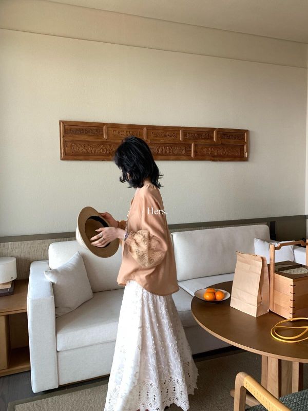 法式復古氣質重工提花鏤空蕾絲裙 法式復古氣質重工提花鏤空蕾絲裙