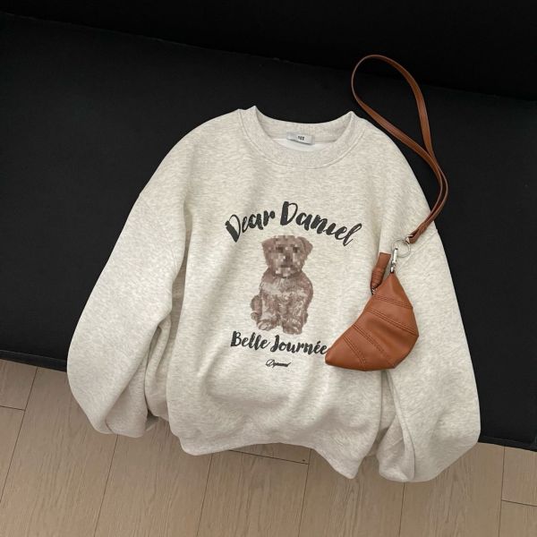 圓領日常休閒狗狗印花棉t-3色 圓領日常休閒狗狗印花棉t-3色