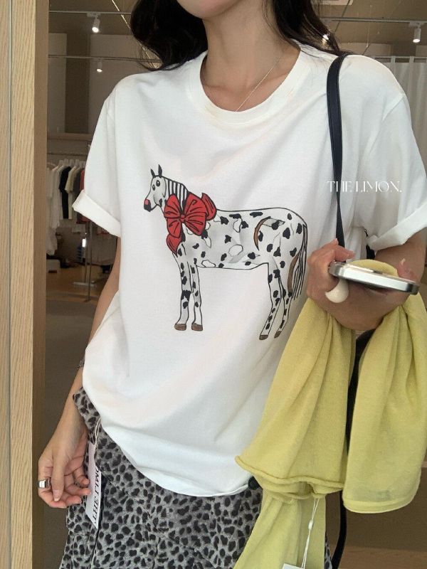 抽象手繪T斑馬抽象感舒適上衣 抽象手繪T斑馬抽象感舒適上衣