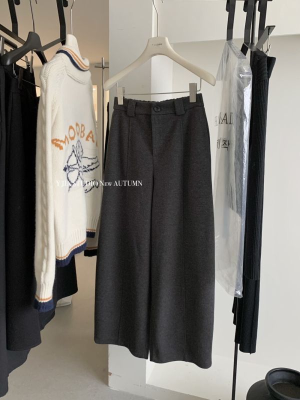 百搭鬆弛感高腰顯瘦九分褲毛呢褲 百搭鬆弛感高腰顯瘦九分褲毛呢褲