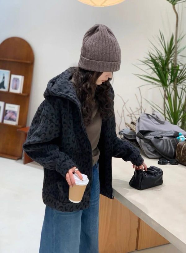 質感連帽寬鬆豹紋外套 質感連帽寬鬆豹紋外套