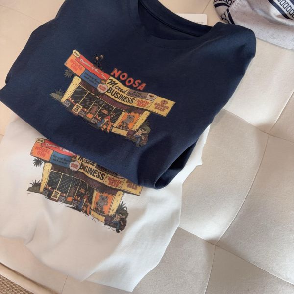 美式復古印花休閒寬鬆上衣-2色 美式復古印花休閒寬鬆上衣-2色