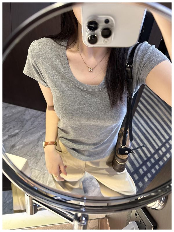 巨顯白 多色涼感莫代爾棉U領T-4色 巨顯白 多色涼感莫代爾棉U領T-5色