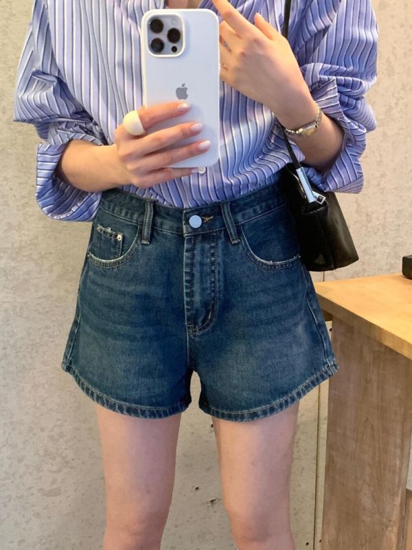 做舊工藝洗水牛仔高腰牛仔褲 做舊工藝洗水牛仔高腰牛仔褲