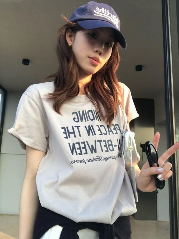 薄款減齡字母棉T-5色 薄款減齡字母棉T-5色