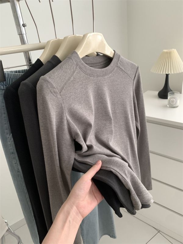 柔糯親膚好穿設計感正肩保暖打底上衣-8色 柔糯親膚好穿設計感正肩保暖打底上衣-8色