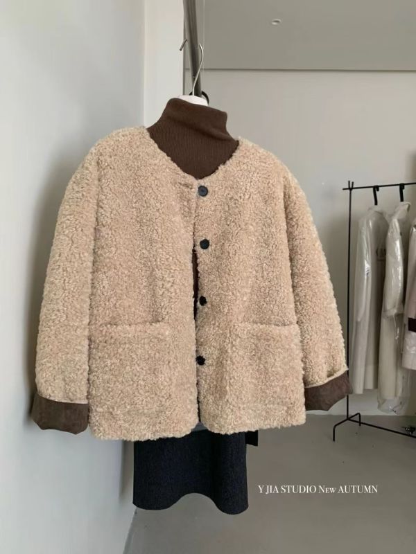 慵懶氣質保暖寬鬆毛毛外套-2色 慵懶氣質保暖寬鬆帽外套-2色