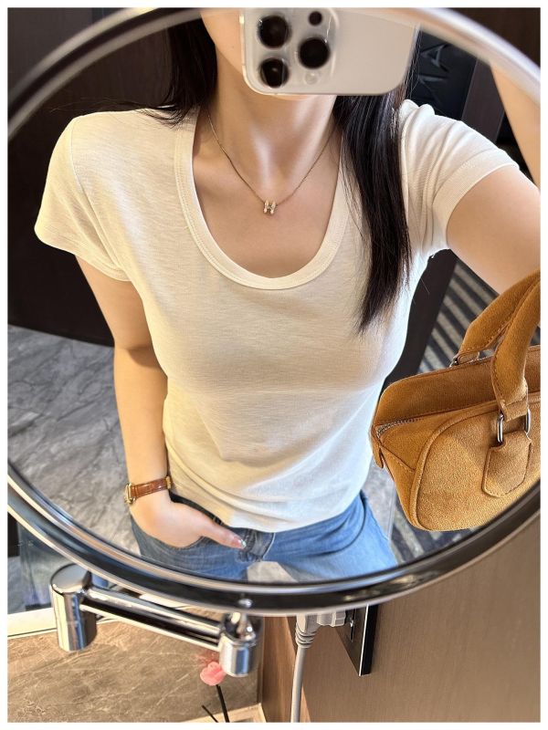 巨顯白 多色涼感莫代爾棉U領T-4色 巨顯白 多色涼感莫代爾棉U領T-5色